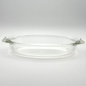 Pyrex 088 Oval Roasting Pan 3 Quart Clear Glass Casserole Vintage USA